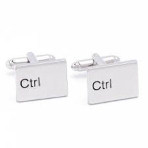 CTRL Control Computer Keyboard Cuff Links Nerdy Geeky